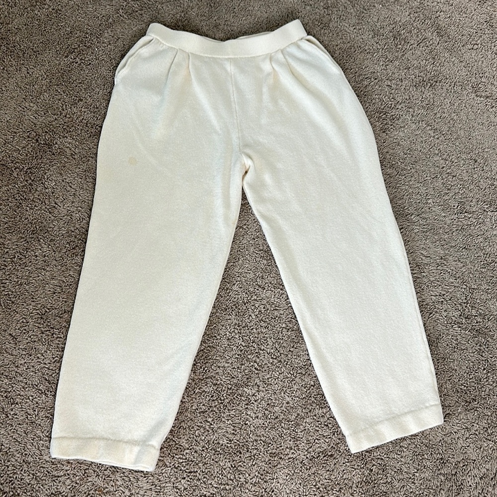 St. John Basics Women's Santana Knit Pants Wide Legs Side Pockets Size 10